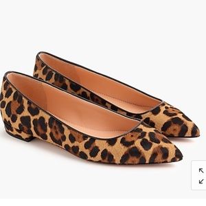 J Crew leopard pointed toe flat